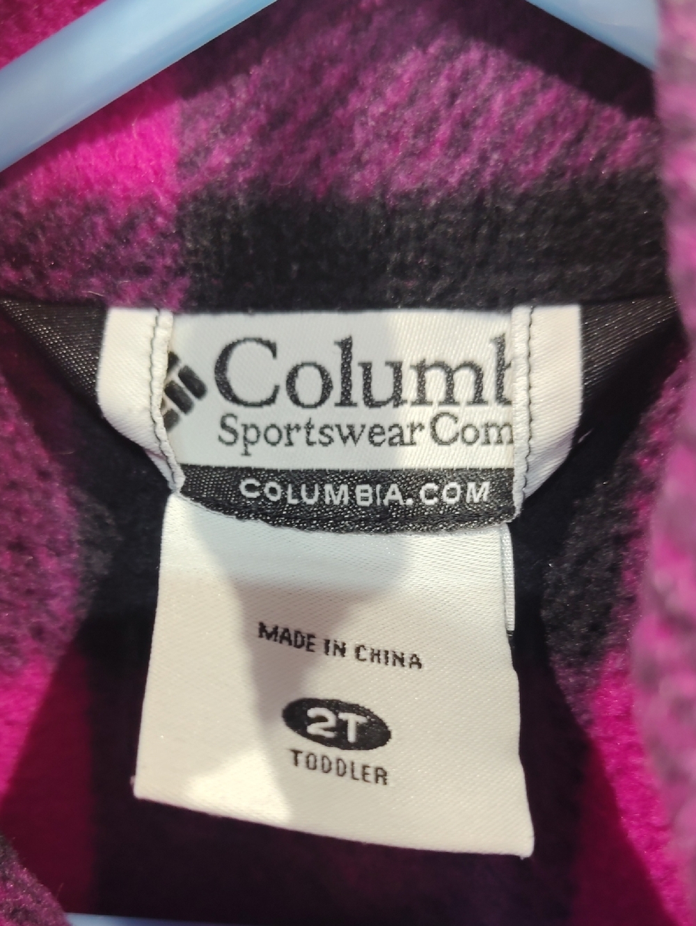 Columbia Toddler Girls Benton Springs Printed Fleece Jacket 2T Pink Buffalo - Picture 4 of 7